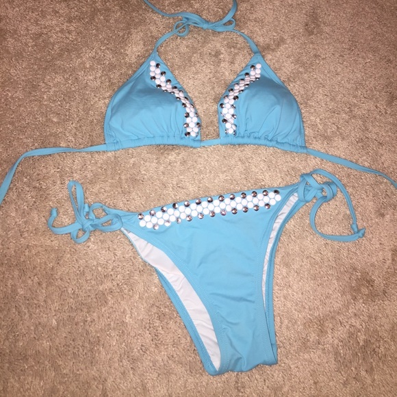 Micheal kors aqua blue bikini - Picture 3 of 5